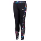 Girls 7-16 Adidas Climalite Pieced Printed Leggings, Size: Large, Black