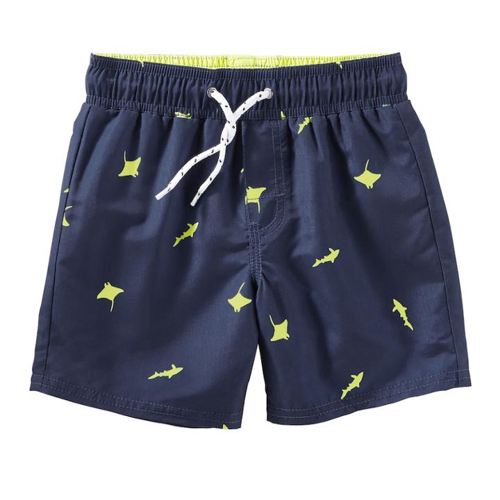 Boys 4-8 Oshkosh B'gosh&reg; Shark & Sting Ray Swim Trunks, Size: 8, Print