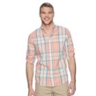 Men's Urban Pipeline&reg; Maxflex Print Button-down Shirt, Size: Xxl, Brt Orange