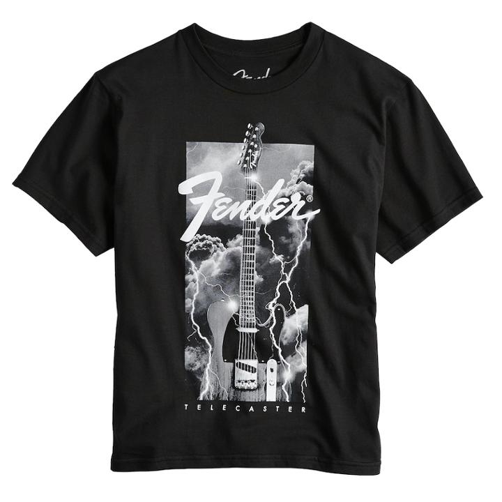Boys 8-20 Fender Guitar Storm Tee, Size: Xl, Black