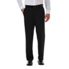 Big & Tall Haggar&reg; Cool 18&reg; Pro Classic-fit Wrinkle-free Flat-front Expandable Waist Pants, Men's, Size: 40x38, Black