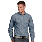 Men's Antigua Atlanta Braves Associate Plaid Button-down Shirt, Size: Small, Blue (navy)