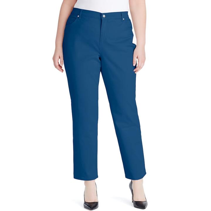 Plus Size Gloria Vanderbilt Amanda Classic Tapered Jeans, Women's, Size: 25 - Regular, Light Blue