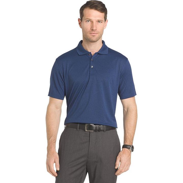 Big & Tall Van Heusen Regular-fit Performance Polo, Men's, Size: 3xl Tall, Blue Other