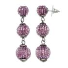 Simply Vera Vera Wang Nickel Free Purple Beaded Triple Drop Earrings, Women's, Med Purple