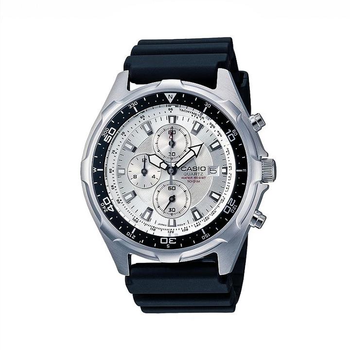 Casio Men's Chronograph Watch - Amw330-7av, Black, Durable