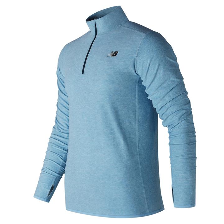 Men's New Balance Space-dyed Quarter-zip Pullover, Size: Medium, Purple