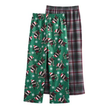 Boys 4-16 Up-late Flannel Candy Cane Ninja 2-pack Lounge Pants, Size: 6-8, Multicolor