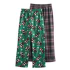 Boys 4-16 Up-late Flannel Candy Cane Ninja 2-pack Lounge Pants, Size: 6-8, Multicolor