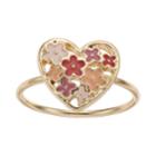 Lc Lauren Conrad Heart Flower Ring, Women's, Size: 7, Multicolor