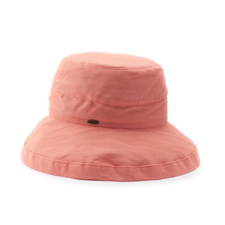 Women's Scala Cotton Medium Brim Hat, Orange