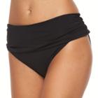 Women's Apt. 9&reg; Fold-over Scoop Bikini Bottoms, Size: Small, Black