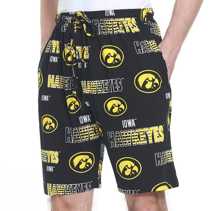 Men's Iowa Hawkeyes Sweep Lounge Shorts, Size: Medium, Black