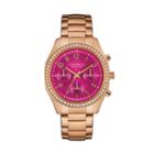 Caravelle New York By Bulova Women's Crystal Stainless Steel Chronograph Watch - 44l223, Pink