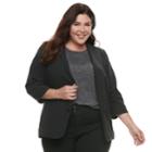 Plus Size Apt. 9&reg; Shawl Collar Blazer, Women's, Size: 1xl, Black