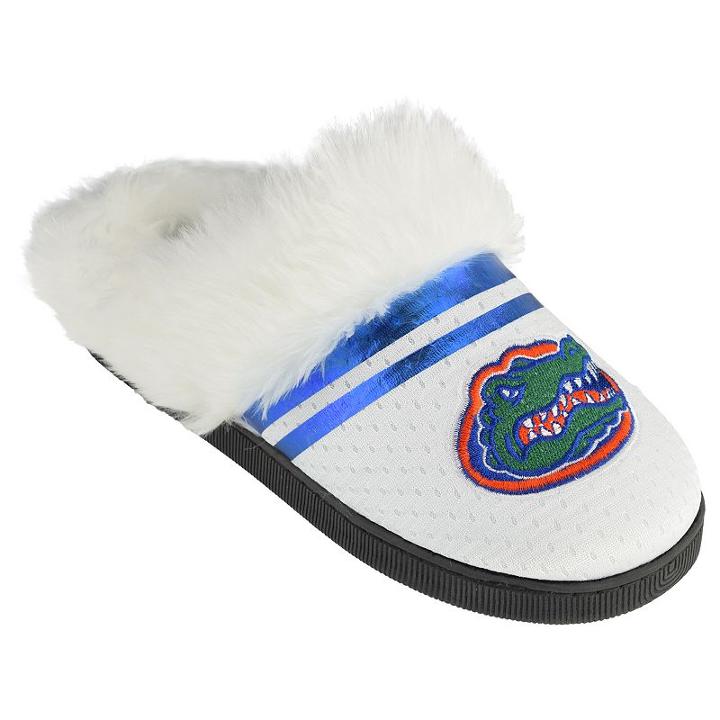 Women's Florida Gators Plush Slippers, Size: Small, White