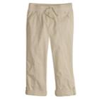 Girls 7-16 & Plus Size So&reg; Utility Rolled Cuff Capri Pants, Size: 16 1/2, Lt Beige