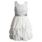 Girls 4-6x Youngland Crochet Lace Waterfall Skirt Dress, Girl's, Size: 5, Ovrfl Oth