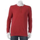 Big & Tall Sonoma Goods For Life&trade; Classic-fit Garment-dyed Slubbed Henley, Men's, Size: Xl Tall, Med Red