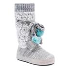 Muk Luks Vanessa Vintage Women's Bootie Slippers, Size: Large, Grey