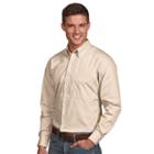 Men's Antigua Dynasty Modern-fit Solid Button-down Shirt, Size: Xl, Natural
