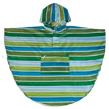 Wildkin Cool Stripes Poncho - Kids 4-7, Kids Unisex, Size: S(4-7), Green