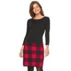 Women's Chaps Plaid Sweaterdress, Size: Xs, Ovrfl Oth