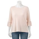 Juniors' Plus Size So&reg; Solid Bell Sleeve Tee, Teens, Size: 3xl, Lt Orange