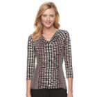 Women's Dana Buchman 3/4-sleeve Cowlneck Top, Size: Medium, Dark Red