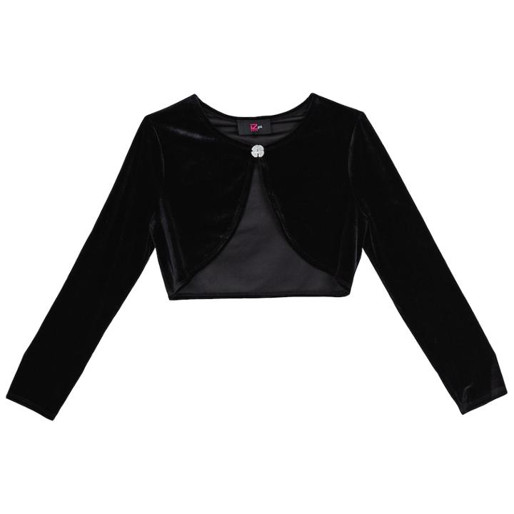 Girls 7-16 Iz Amy Byer Velvet Shrug, Size: Xl, Black