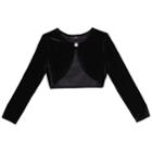 Girls 7-16 Iz Amy Byer Velvet Shrug, Size: Xl, Black