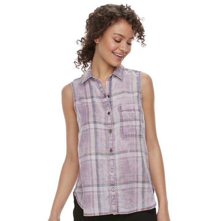 Juniors' So&reg; Sleeveless Shirt, Teens, Size: Xl, Lt Purple
