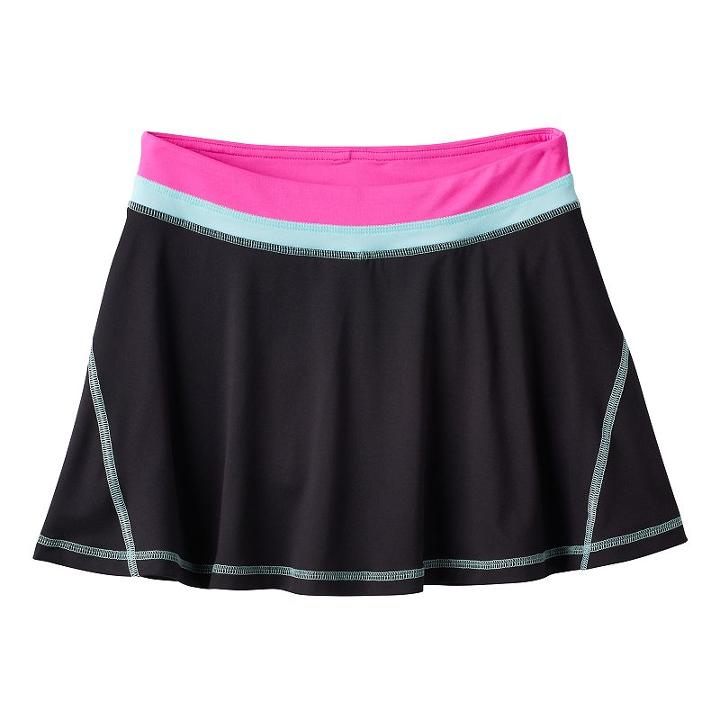 Girls 7-16 & Plus Size So&reg; Contrast Stitching Skort, Girl's, Size: 14, Black