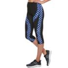 Women's Cw-x Performx Coolmax Compression Capri Running Tights, Size: Medium, Blue Other