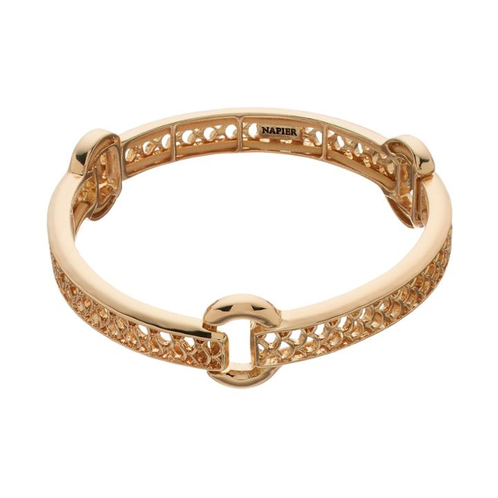 Napier Scalloped Bar Stretch Bracelet, Women's, Gold