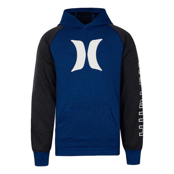 Boys 8-20 Hurley Solar Icon Pull-over Hoodie, Size: Medium, Blue