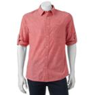 Men's Urban Pipeline&reg; Roll-tab Chambray Button-down Shirt, Size: Xxl, Med Orange