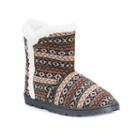 Muk Luks Women's Lug Bootie Slippers, Size: Medium, Brown