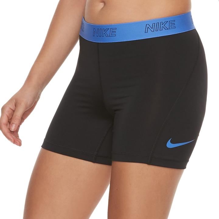 Women's Nike Training Mid-rise Base Layer Shorts, Size: Xl, Grey (charcoal)