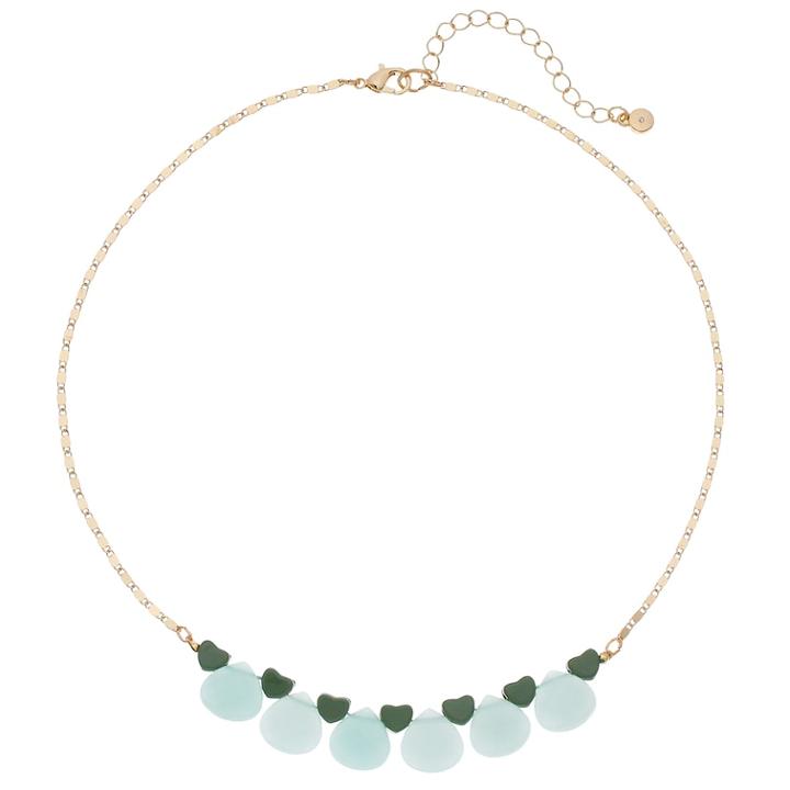 Lc Lauren Conrad Blue & Green Bead Statement Necklace, Women's, Lt Green