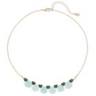 Lc Lauren Conrad Blue & Green Bead Statement Necklace, Women's, Lt Green