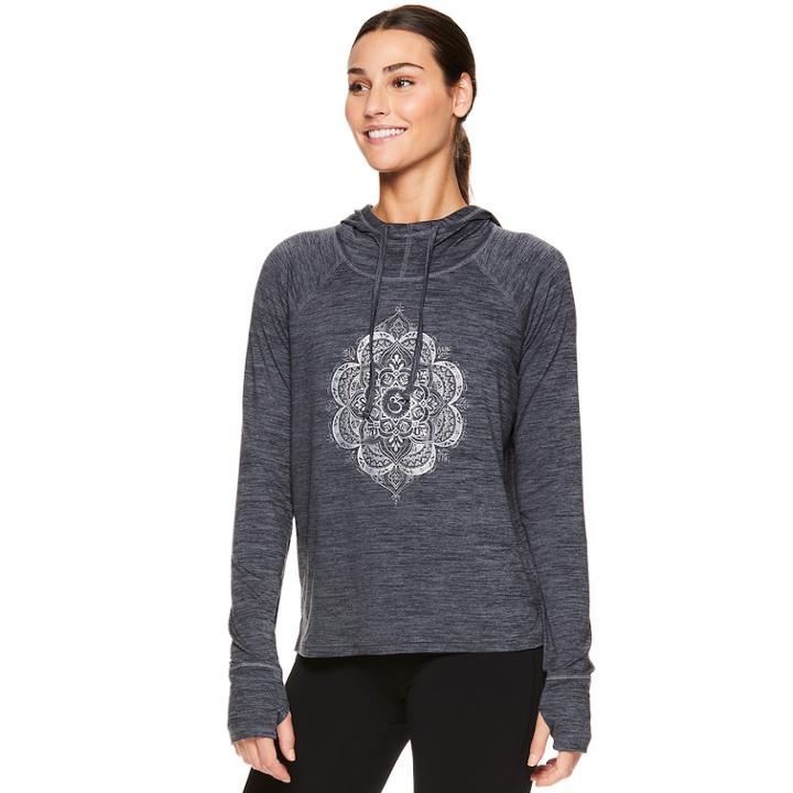 Women's Gaiam Spirit Yoga Hoodie, Size: Xl, White