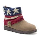 Muk Luks American Flag Patti Women's Ankle Boots, Girl's, Size: 11, Dark Red