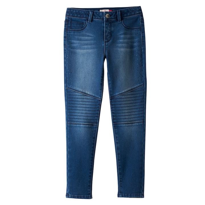 Girls Plus Size So&reg; High-rise Moto Jeggings, Size: 18 1/2, Blue