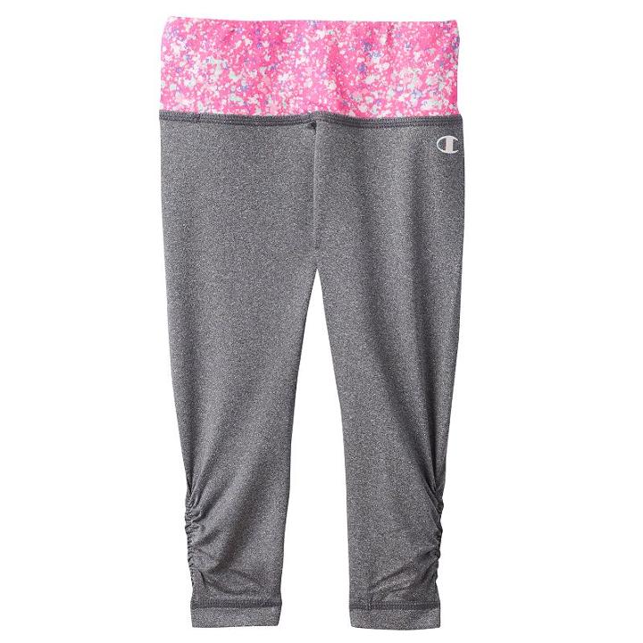 Girls 4-6x Champion Capri Leggings, Girl's, Size: 5, Grey