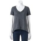 Women's Rock & Republic&reg; Burnout Boyfriend Tee, Size: Xs, Med Grey
