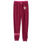 Girls 7-16 So&reg; Striped Glitter Graphic Jogger Pants, Girl's, Size: 14, Red