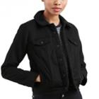 Women's Levi's&reg; Sherpa-lined Trucker Jacket, Size: Small, Black