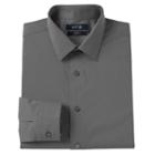 Men's Apt. 9&reg; Modern-fit Solid Stretch Spread-collar Dress Shirt, Size: 15-34/35, Dark Grey
