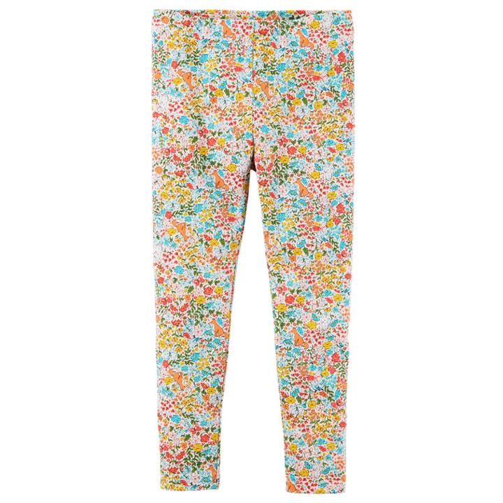 Girls 4-8 Carter's Print Leggings, Size: 7, Floral Fox